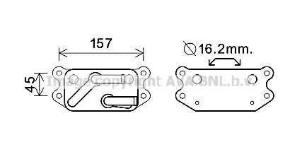 AVA QUALITY COOLING Eļļas radiators, Motoreļļa VO3159